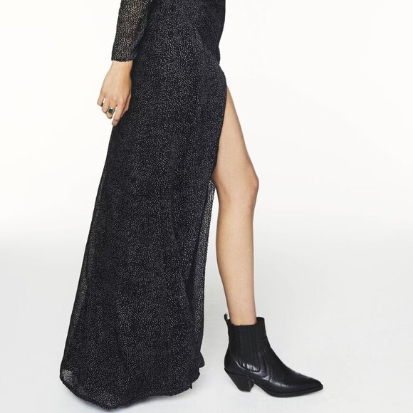 Ba&sh Charlie Stunning Special Occasion Black Tie Evening Gown Slit Sexy - Picture 3 of 8